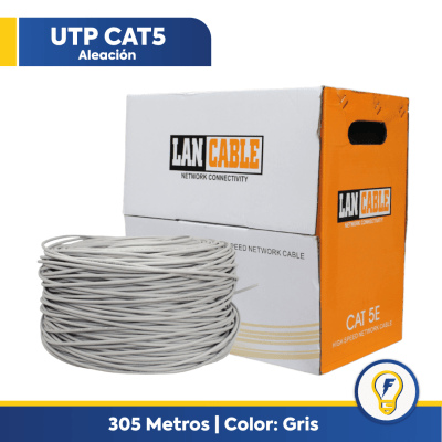 Cable Utp Cat5 Indoor Aleacion Cca 24awg 305 Metros1