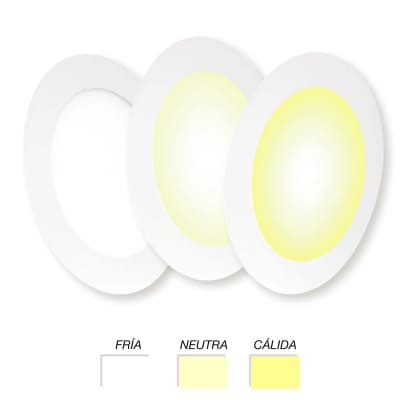 Panel Led S/P Redondo Slim 12W Globaltronics