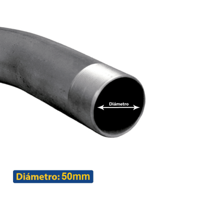 Curva Galvanizada Con Hilo 50mm