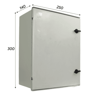 Gabinete Poliéster 1 Puerta 300x250x140 C/Placa M. IK10 IP66