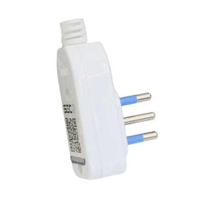 Enchufe Domi Macho Volante Horizontal 2P+T 10A Blanco KALOP