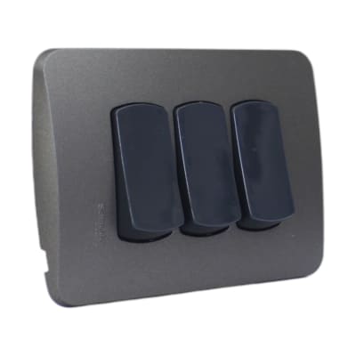 Interruptor Triple 9/32 16A/250V Miluz Grafito Schneider1