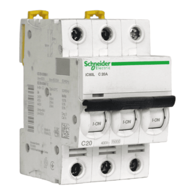 Interruptor Automático MCB 3P 20A Curva C 25kA Schneider