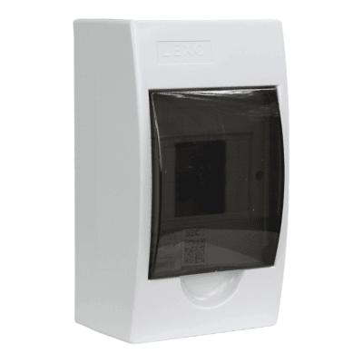 Tablero Sobrepuesto L/H Tapa transparente 4 puestos