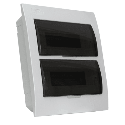 Tablero embutido L/H Tapa transparente 24 puestos