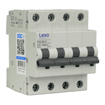 Automático 4x40A 10kA Curva C 400V EBS3B-63 Lexo1