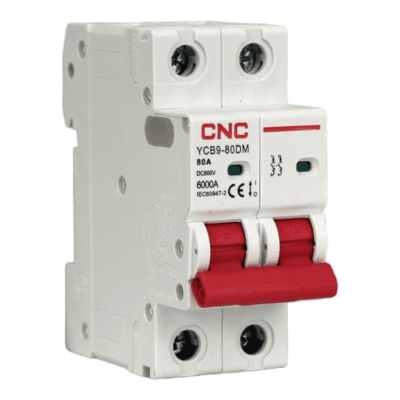 Automático 2x80A 6kA Curva DC 230/400V YCB9-80DM Cnc