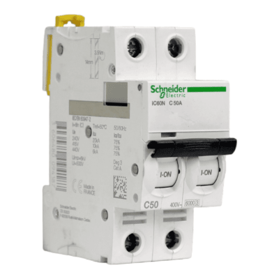 Interruptor Automático MCB 2P 50A Curva C 10kA Schneider