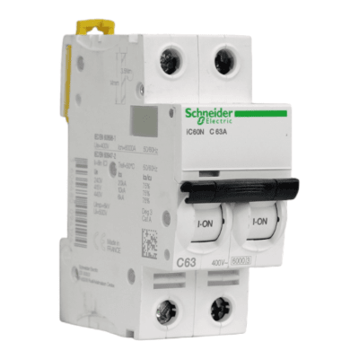 Interruptor Automático MCB 2P 63A Curva C 10kA Schneider