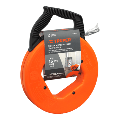 Laucha pasacable acero c/punta tiradora 15 mts Truper1
