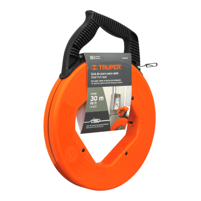Laucha pasacable acero c/punta tiradora 30 mts TRUPER