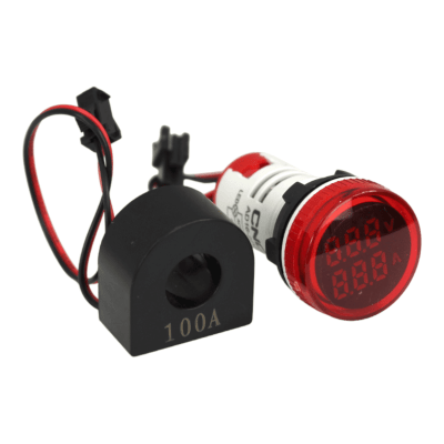 Piloto LED Voltimetro Y Amperimetro 22mm Ac50-500V-100A1