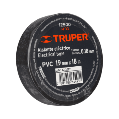 Cinta aisladora PVC 19mm X 18 mts Truper