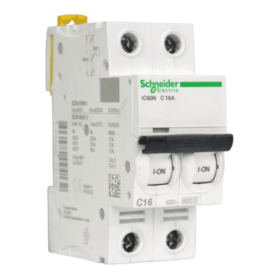 Interruptor Automático MCB 2P 16A Curva C 10kA Schneider