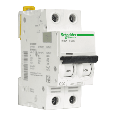 Interruptor Automático MCB 2P 20A Curva C 10kA Schneider