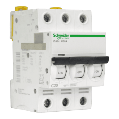 Interruptor Automático MCB 3P 20A Curva C 15kA Schneider