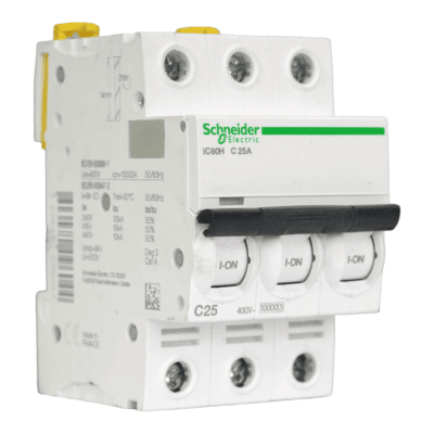 Interruptor Automático MCB 3P 25A Curva C 15kA Schneider