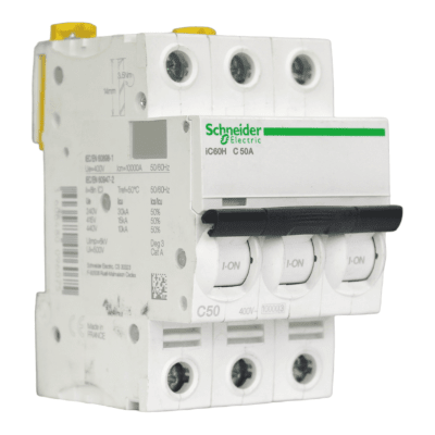 Interruptor Automático MCB 3P 50A Curva C 15kA Schneider