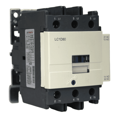 CONTACTOR LC1D80M7 80A 220v 3P 380v 1NC+1NO1