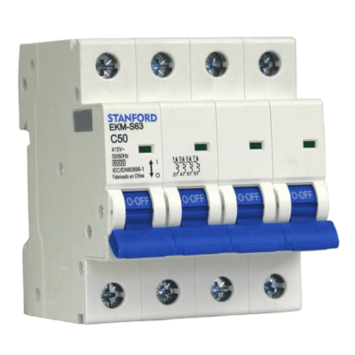Interruptor Automático MCB 4P 50A Curva C 6kA Stanford