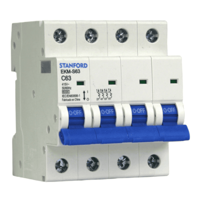 Interruptor Automático MCB 4P 63A Curva C 6kA Stanford