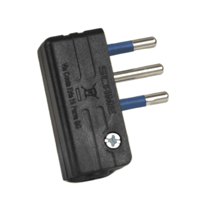 Enchufe Domiciliario Macho Volante Compacto 2P+T SCAME1