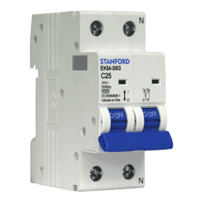 Interruptor Automático MCB 2P 25A Curva C 6kA Stanford