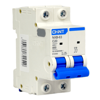 Automático 2x20A 6kA Curva C 230/400V NXB-63 Chint1