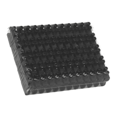 Regleta Termoplastica 10MM 10A Negra Paq 10 Uni MEC1