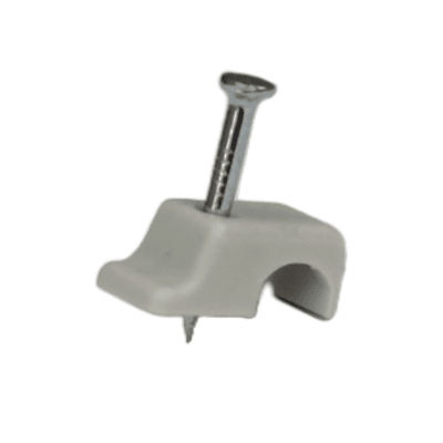 Grampa Cordon y Cables Redondos 7mm Bl 100Un Blanco1