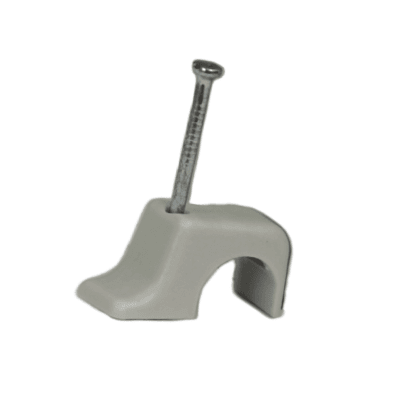 Grampa Cordon y Cables Redondos 13mm Bl 100Un Blanco