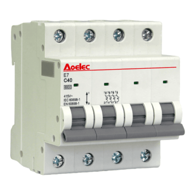 Automático 4x40A 6kA Curva C 240/415V E7 Aoelec1