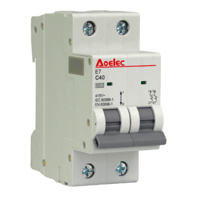 Interruptor Automático MCB 2P 40A Curva C 6kA Aoelec