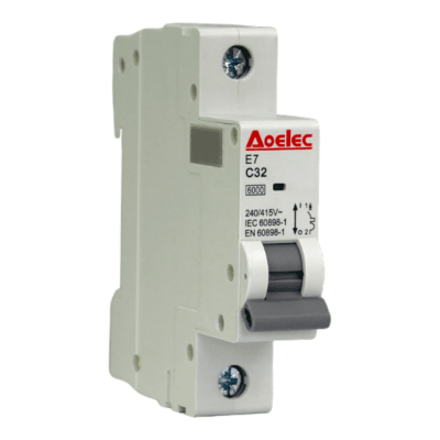 Interruptor Automático MCB 1P 32A Curva C 6kA Aoelec
