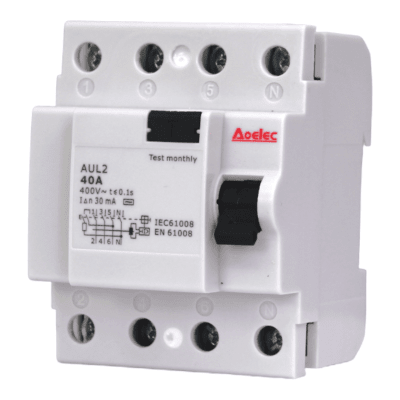 Interruptor Diferencial RCCB 4P 40A Clase AC 30mA Aoelec