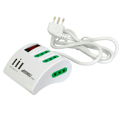 Alargador De Escritorio 3 X 2P+T 10A 3USB 3.1A 1,5MTS MEC1