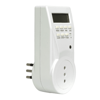 Temporizador Digital Semanal 8 Prog. 10A 2200W IP20 MEC