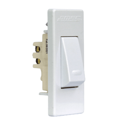 Interruptor Placa Mini 9/12 250v 10A Blanco ARIS MEC