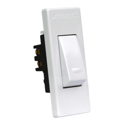Pulsador Na Placa Mini 250V 10A Blanco ARIS MEC