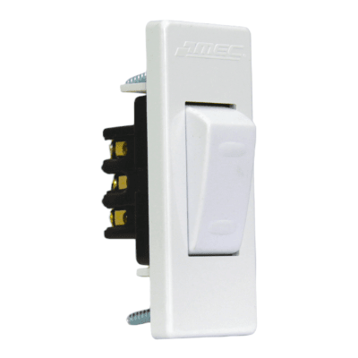 Interruptor Placa Mini 9/24 250v 10A Blanco ARIS MEC
