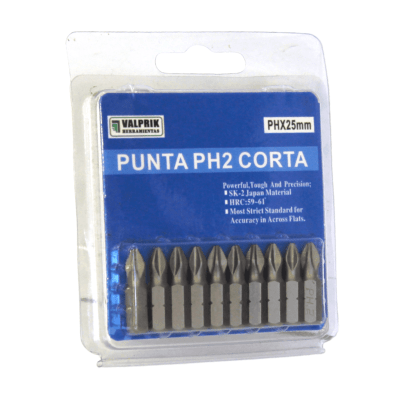 Punta Phillips PH2 Corta PHX25MM1
