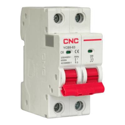 Interruptor Automático MCB 2P 6A Curva C 6kA Cnc1