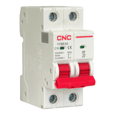 Automático 2x16A 6kA Curva C 230/400V YCB9-63 Cnc