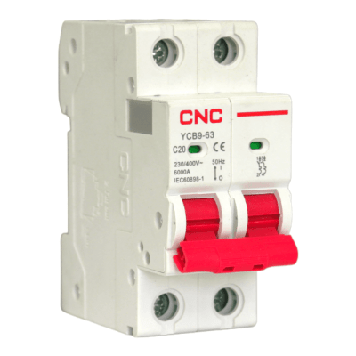 Automático 2x20A 6kA Curva C 230/400V YCB9-63 Cnc