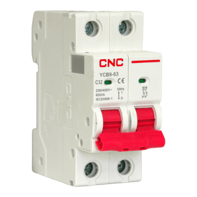 Automático 2x32A 6kA Curva C 230/400V YCB9-63 Cnc