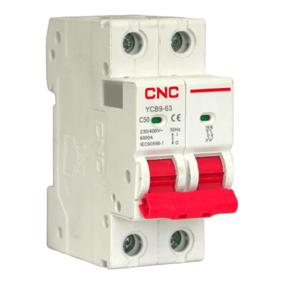 Automático 2x50A 6kA Curva C 230/400V YCB9-63 Cnc1