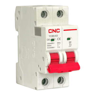 Automático 2x63A 6kA Curva C 230/400V YCB9-63 Cnc