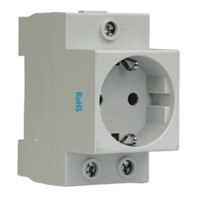 Enchufe Hembra Schuko a Riel Din 2P 16A AC30-111 CHINT1