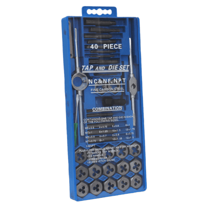 Juego de Terrajas y Machos 40 Piezas Con estuche Acrilico