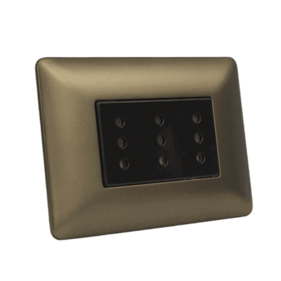 Tomacorriente Triple Compacto 10A 220V Cafe 4928 STANFORD1